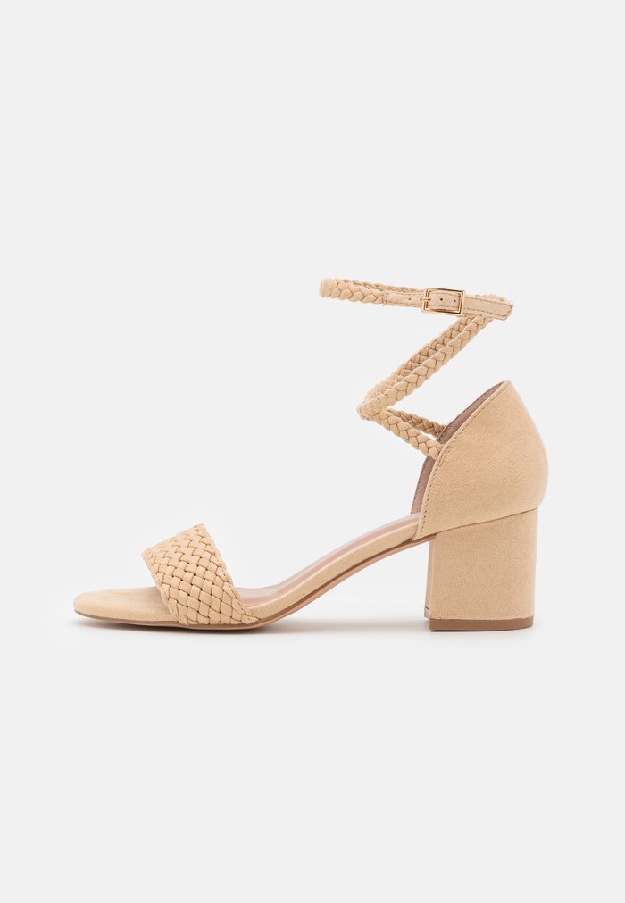 Sandales Anna Field Block heel Boucle Beige Femme | NHZ-2483707